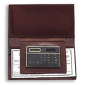 Full Grain Leather Checkbook Holder w/ Calculator